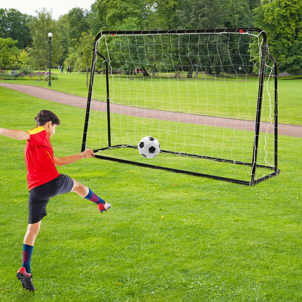 2-in-1 Kids Soccer Rebounder and Soccer Goal with Adjustable Height