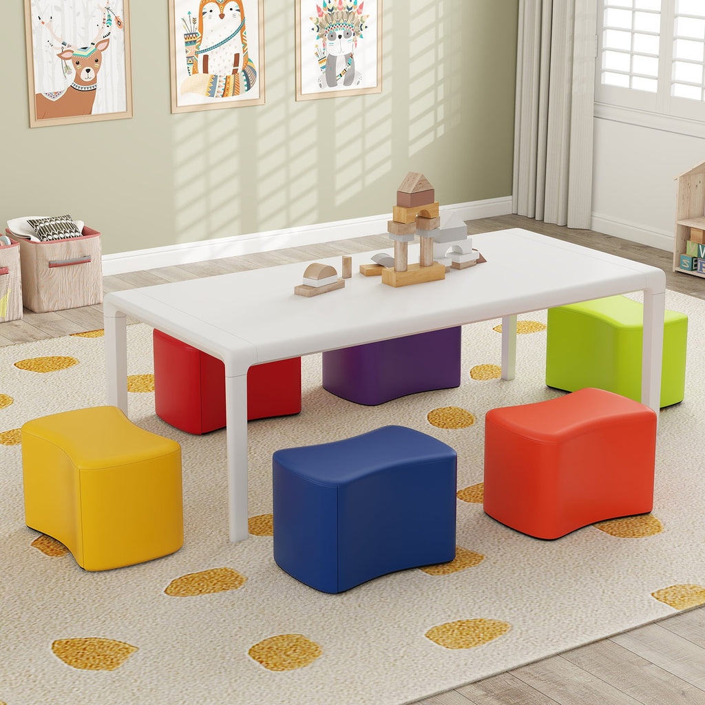 Modular Stool Set for Kids 6 PCS Butterfly Stools-Multicolor