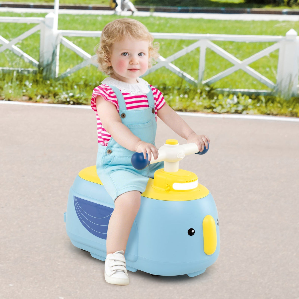 Toddler Ride on Toy with Trailer and Light Music