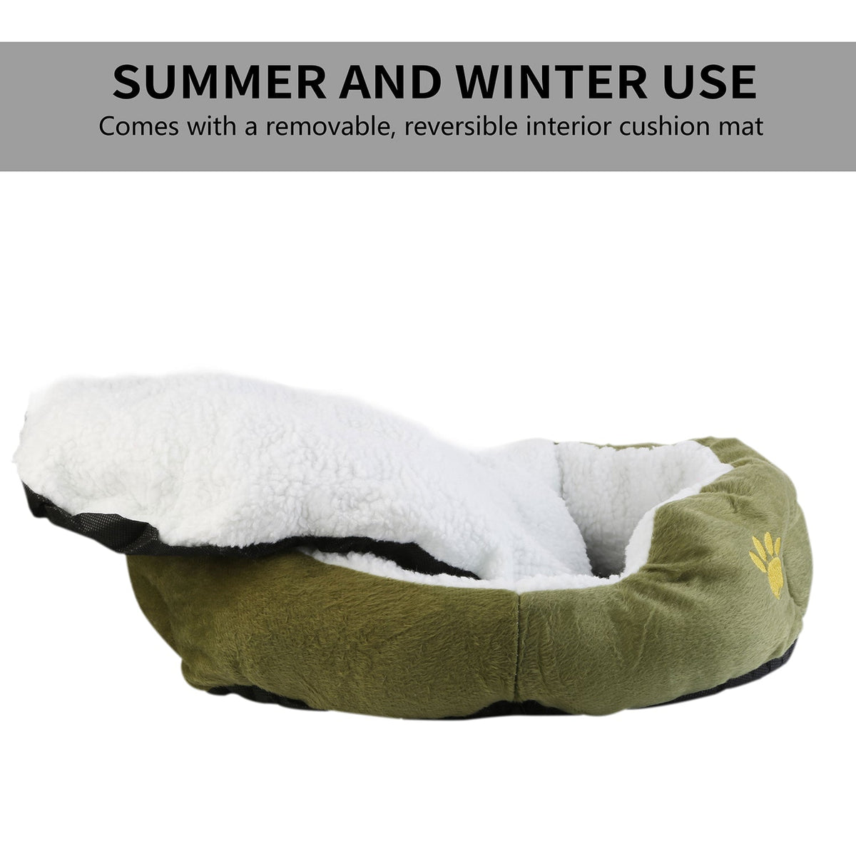 Pet Dog Bed Soft Warm Fleece Puppy Cat Bed Dog Cozy Nest Sofa Bed Cushion For S/M Dog