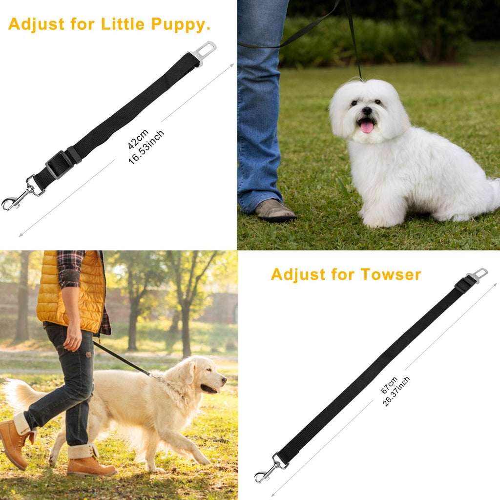 2-Pack Adjustable Pet Car Seat Belts