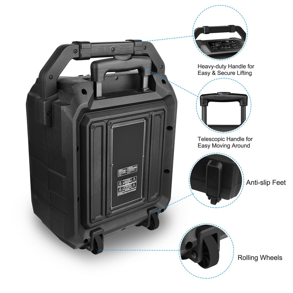 Portable Wireless Party Speaker with Disco Lighting