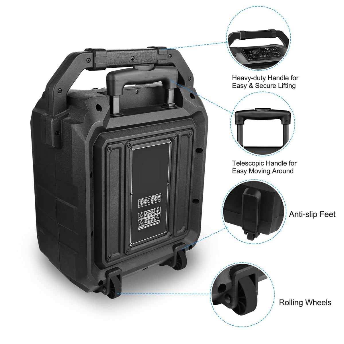 Portable Wireless Party Speaker with Disco Lighting