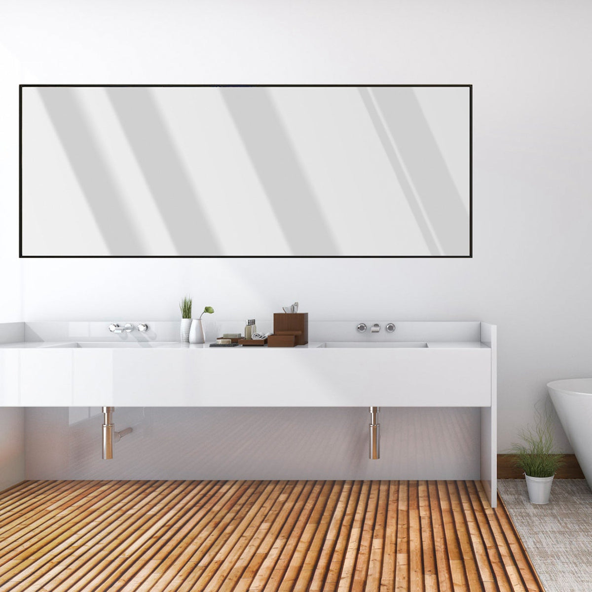 Full Length Mirror 63x18.9in Aluminum Alloy Wall Mirror Free Standing Floor Mirror Hanging Leaning Against Wall for Dressing Bedroom Living Room