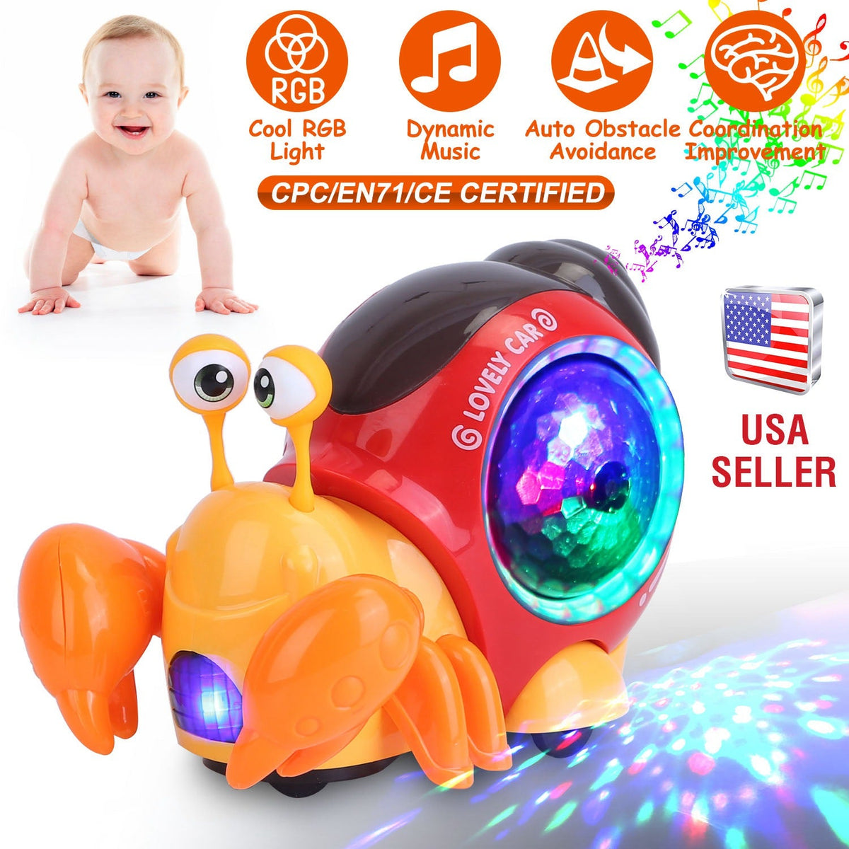 GBruno Crawling Crab Baby Toy
