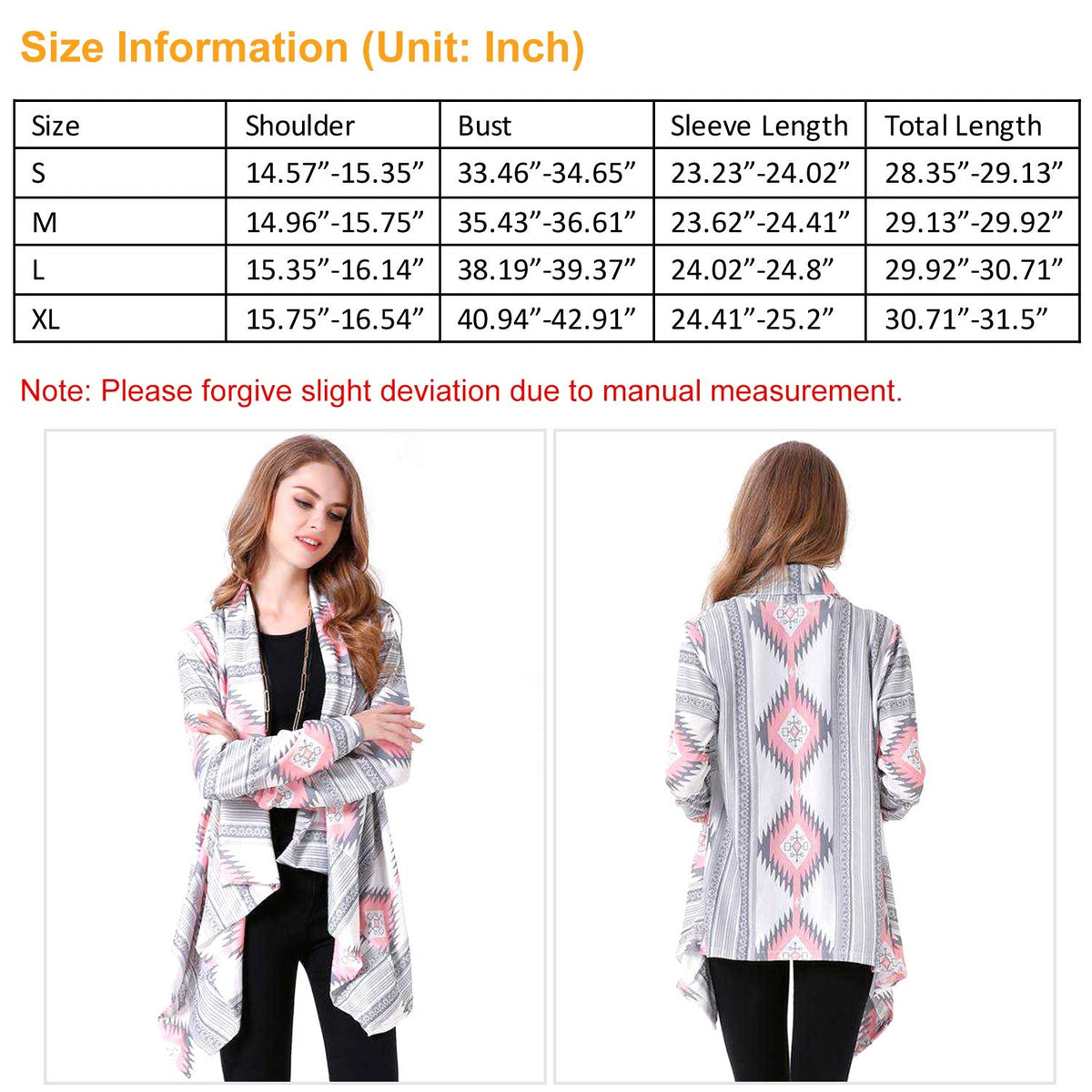 Women Open Front Cardigan Long Sleeve Shawl Neck Breathable Cardigan Well Collection w/ T-Shirt Tank Jeans Leggings