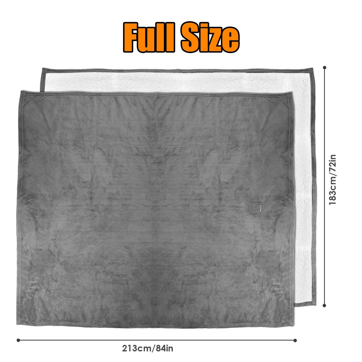 Electric Heated Full Size Fleece Heated Blanket with 10 Heating Levels 10 Hours Auto Off Machine Washable for Home Office Usage 72x84in