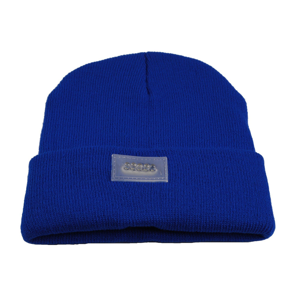 Unisex 5 LED Knitted Beanie Winter Warm Hat Camping Jogging Running Cap Headlamp