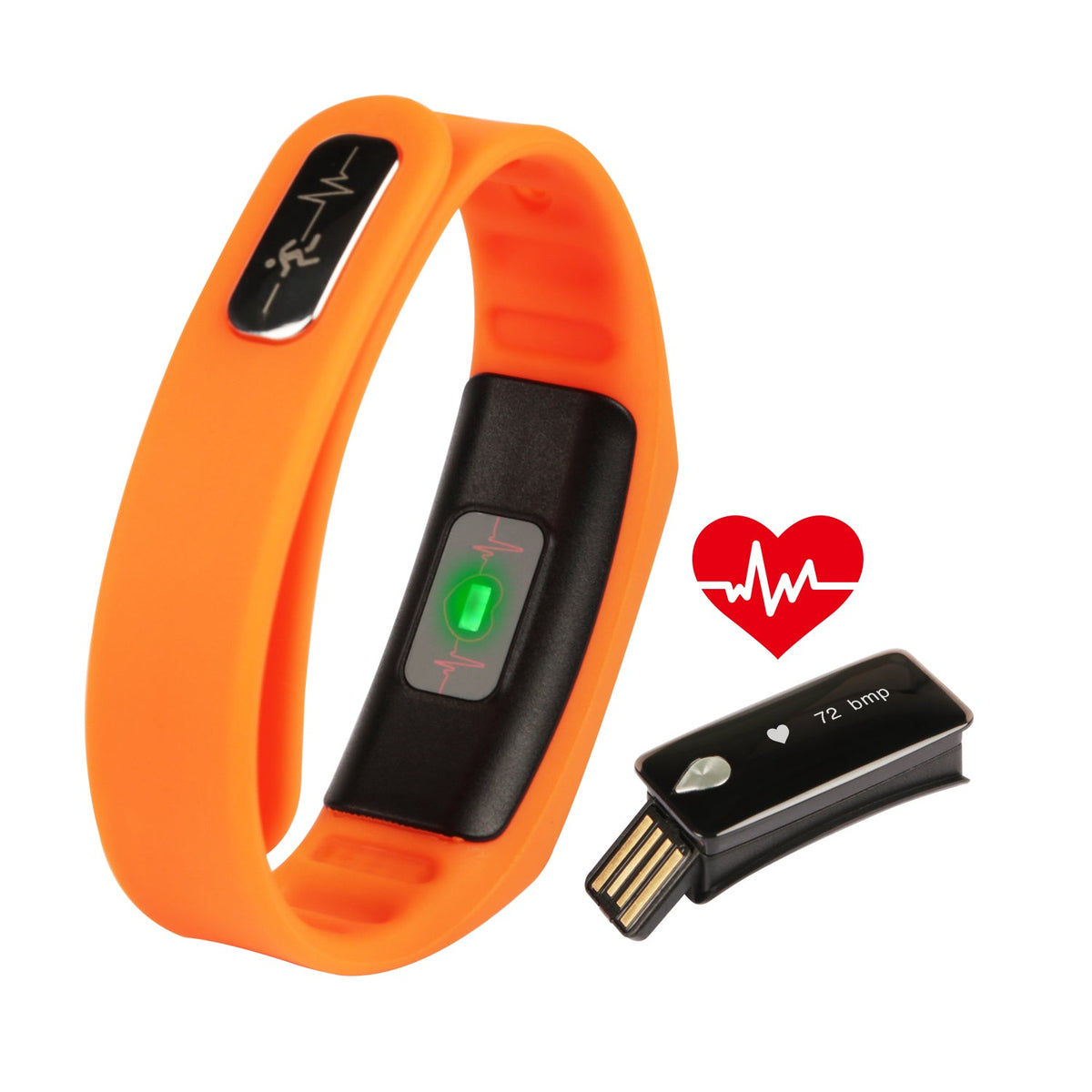 Fitness Tracker Activity Tracker Watch with Heart Rate Monitor IP67 Waterproof Smart Band Step Counter Calorie Counter Call & SMS Pedometer
