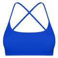 Women Cross Back Sport Bras Padded StrappyÊCrop Open Back Low Impact Bras SexyÊFitnessÊTank Tops with Removable Pads Thin Straps for Gym Yoga Workout