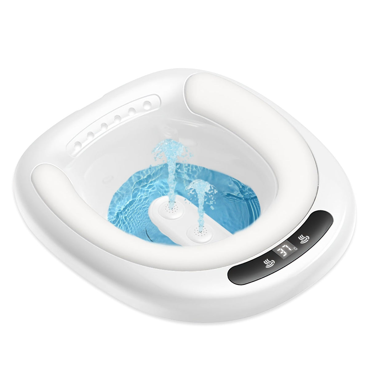 Electric Sitz Bath with Dual Nozzles & Temperature Display