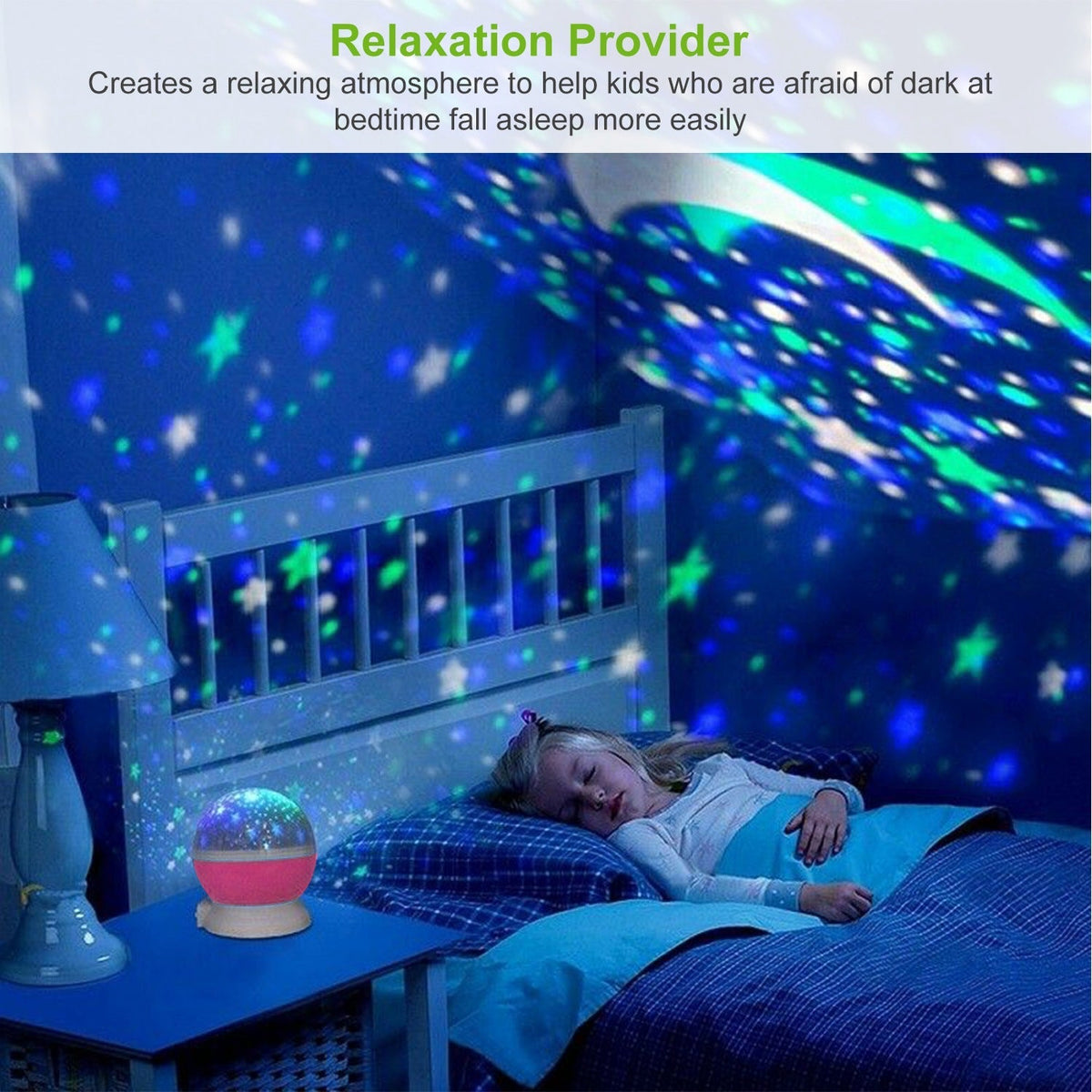 LED Star Sky Projector Night Light Kids Rotating Starry Night Lamp USB Sleep Light Xmas Gift