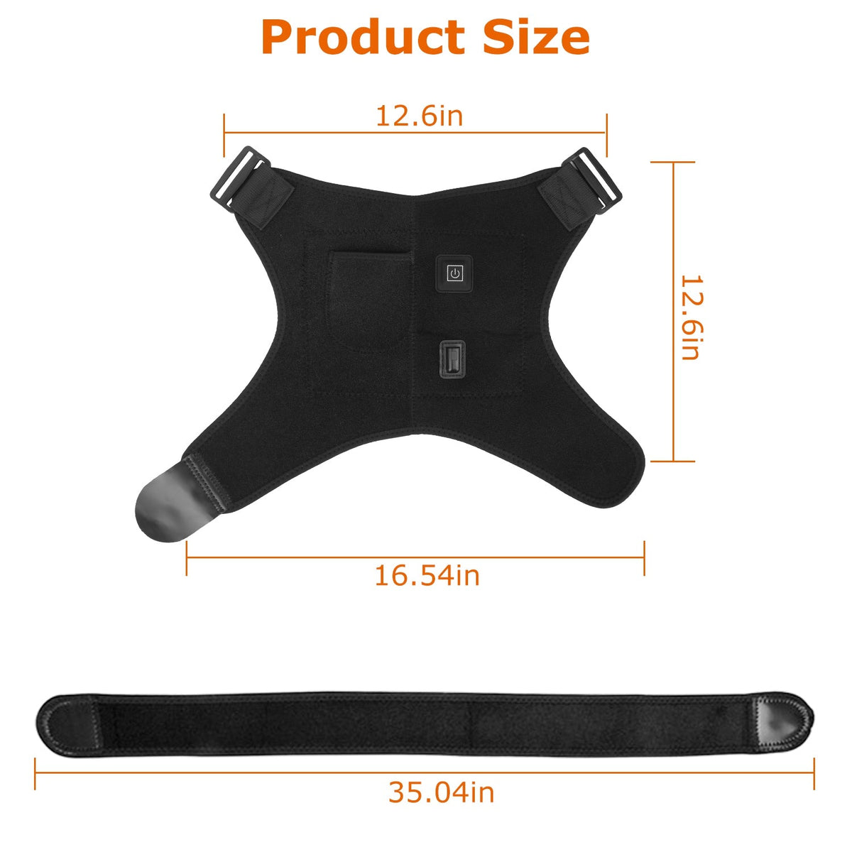Heated Shoulder Brace Electric Heating Pad TherapyÊShoulder Heating Wrap Compression Sleeve for Shoulder Pain Muscle StiffnessÊBursitis Tendonitis