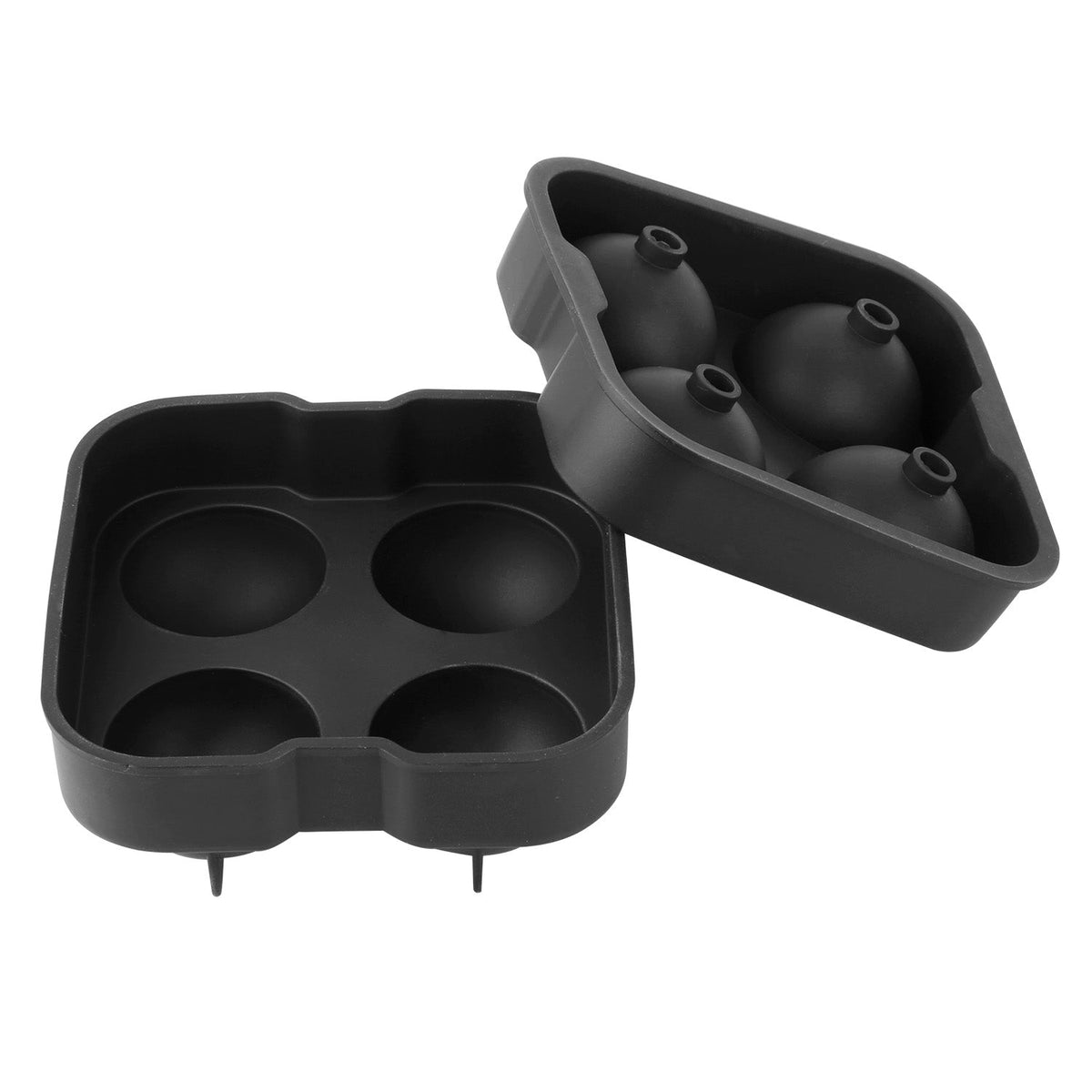 1.77ÓSphere Ice Ball Maker Mold Silicone Ice Cube Tray with Lid Easy Fill and Release Ice Maker for Parties Events
