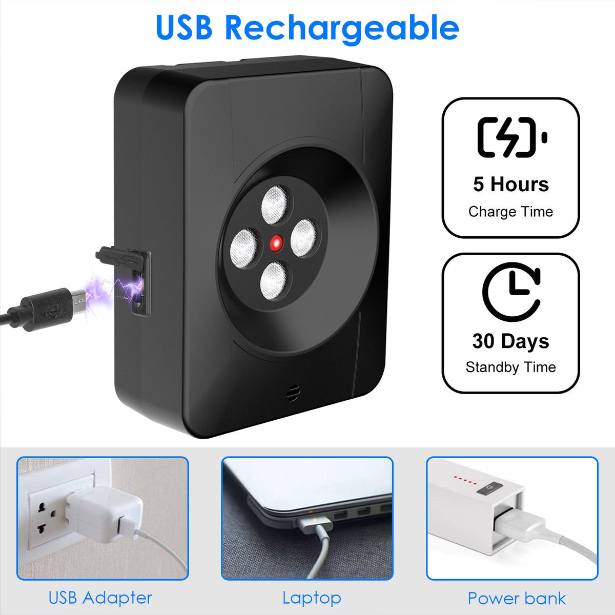 Ultrasonic Anti-barking Device Indoor Outdoor Dog Bark Control with 3 Frequency Levels Max 32.8Feet Sensing Distance for Most Dog Sizes