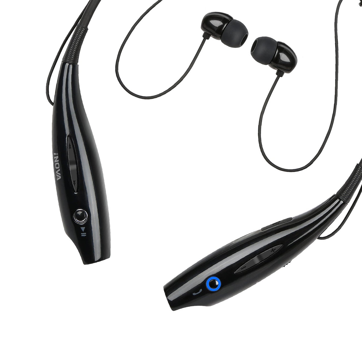iNOVA Wireless Sports Stereo Hands Free Headset for Phone and Tablet in Black
