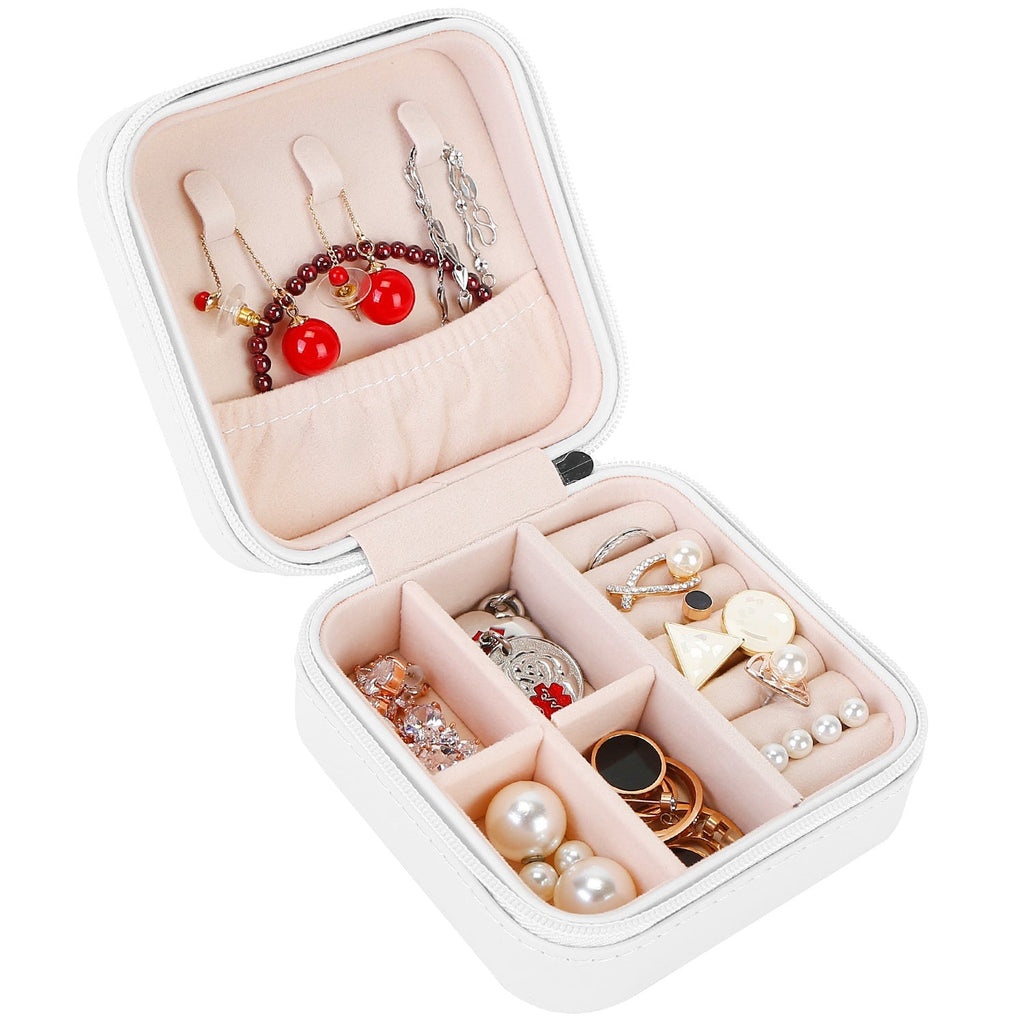 Mini Jewelry Storage Box Portable Ring Earring Necklace Storage Travel Case PU Leather Jewelry Organizer Gift