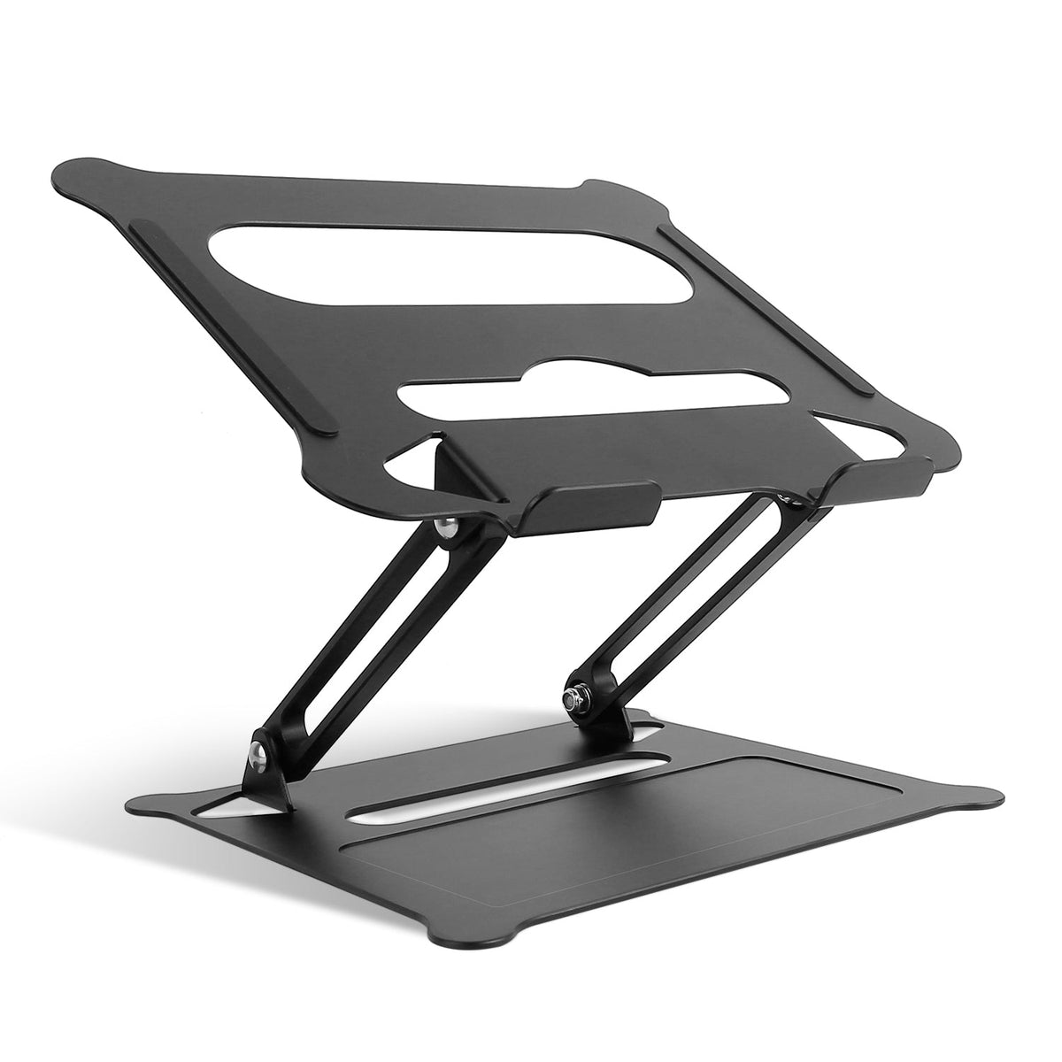 Laptop Stand Aluminum Angle Adjustable Ergonomic Computer Holder Riser Heat Vent Notebook Elevator For 10in-17in MacBook Pro 13 / 15