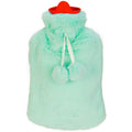 2L Hot Water Bottle w/ Plush Cover Classic Natural Rubber Hot Water Bag Feet WarmerÊFor Pain Relief Hot Compress Heat Therapy Warm Neck Shoulders