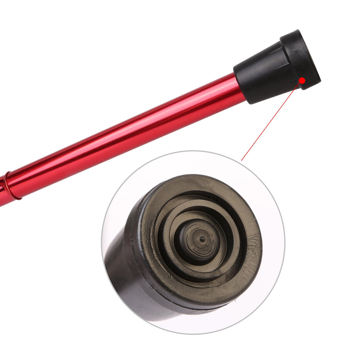 Walking Cane Aluminum Alloy Walking Stick Adjustable Folding Travel Hiking Stick Anti-Slip