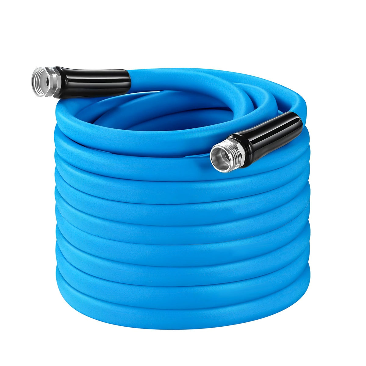 25FT/50FT 5/8" Non-Expanding Flexible Garden Hose Heavy Duty PVC Water Hose Leak-Resistant Kink-Free All-weather Burst 500PSI