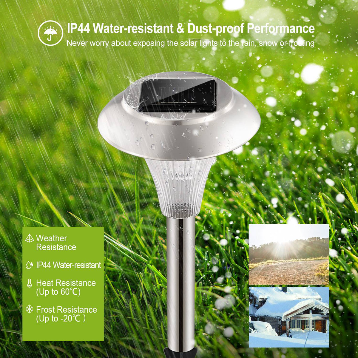 12Packs Solar Garden Lights Outdoor IP44 Waterproof Solar Pathway Lights Color Changing Landscape Lamps 10Hrs Lawn Lighting for Yard Driveway Walkway