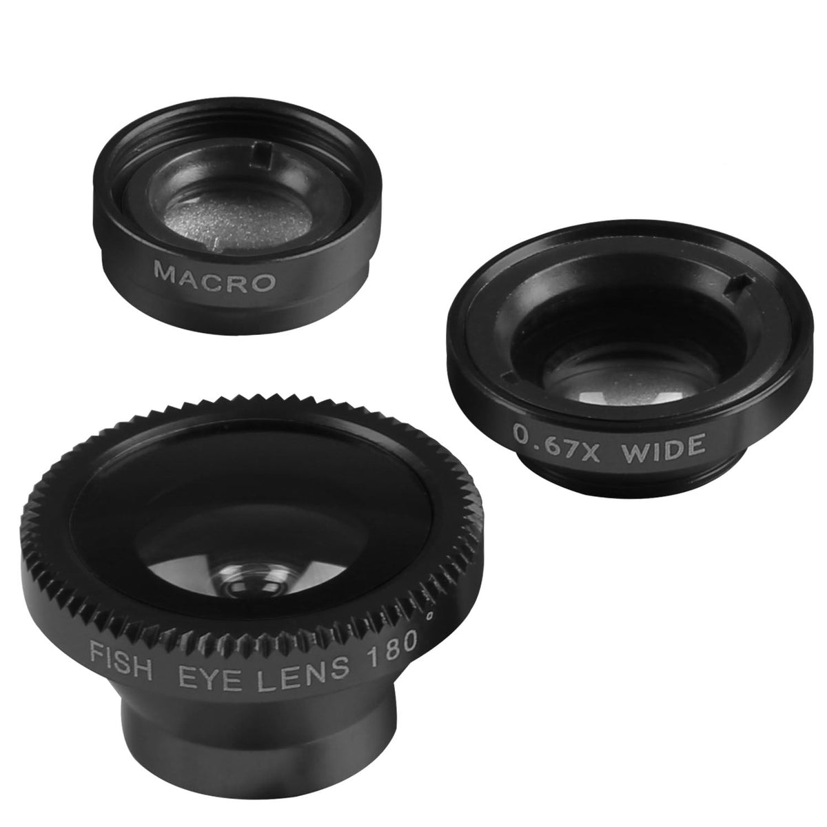 Phone Camera Lens Kit Magnetic 180¡Fisheye Lens 0.67xWide Angle 10X Macro Lens for iPhone  X /8/7/6s Samsung Galaxy S10/S9