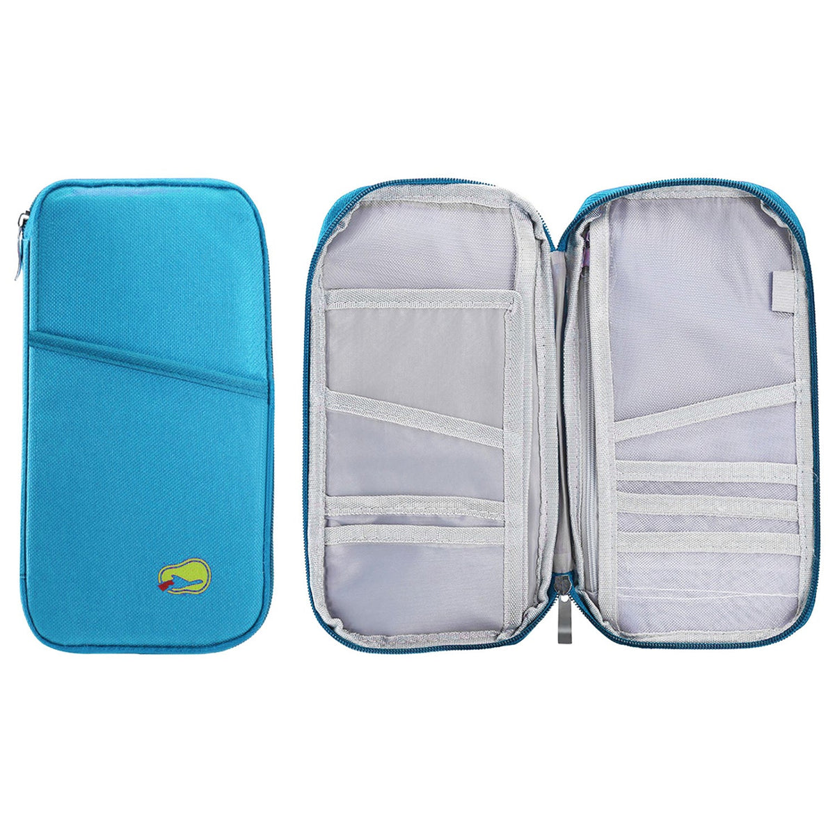 Travel Passport Wallet 12Cells Ticket ID Credit Card Holder Water Repellent Documents Phone Organizer Zipper Case Business Trip Daily Use