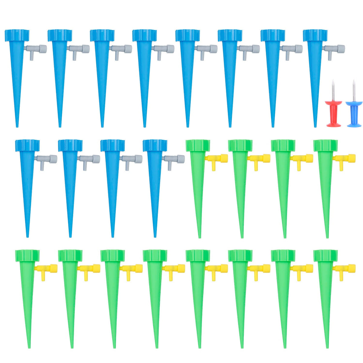 24PCS Self-Watering Spikes – Adjustable Plant Waterers for Indoor/Outdoor Use