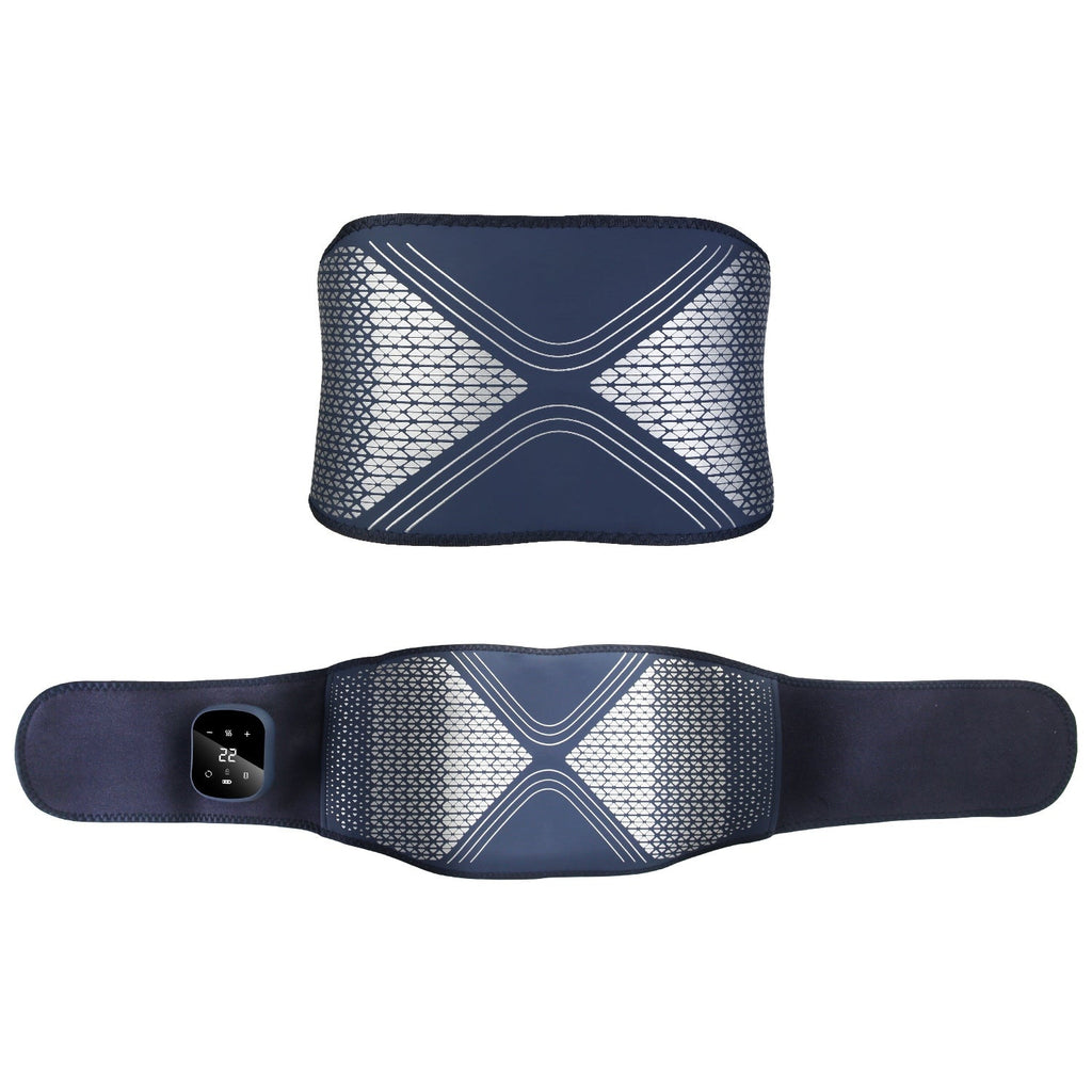 Lower Back Massager Heating Pad Cordless Heating Pad with Air Compression Vibration for Back Belly Waist Shoulder Pain Relief