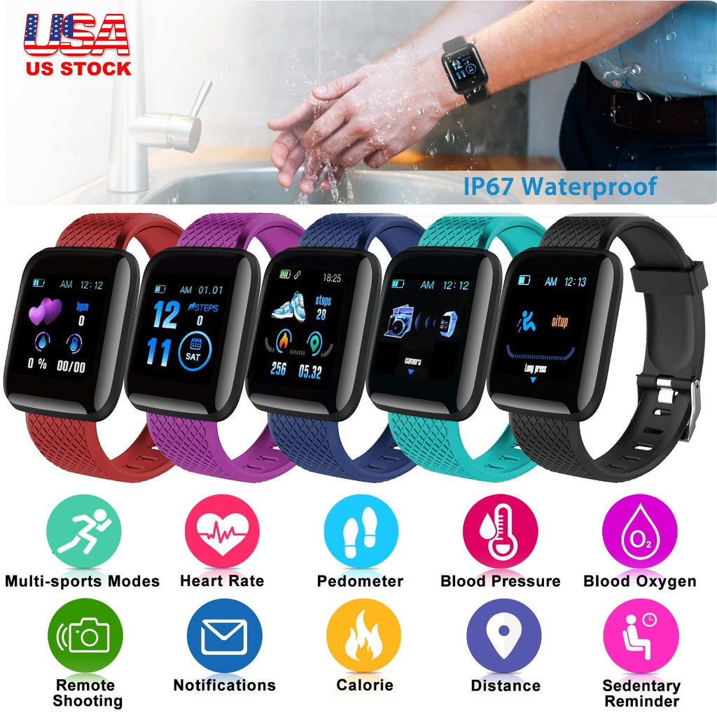 1.3\'\' Fitness Tracker IP67 Waterproof Activity Tracker Smart Bracelet w/Heart Rate Sleep Monitor Pedometer
