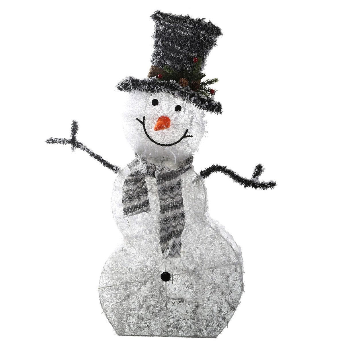 LED Snowman Decoration – Collapsible, Battery Powered, Indoor/Outdoor Use