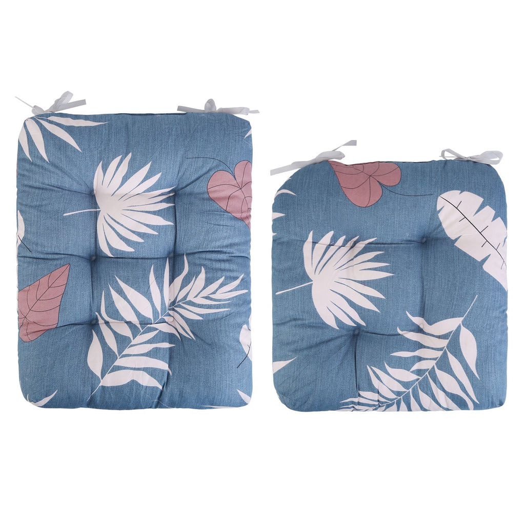 2Pcs Waterproof Rocking Chair Cushion Upper And Lower Back And Seat Sets with Non-Slip Ties Oxford Cloth Surface Polyester Filling Comfortable for Ind
