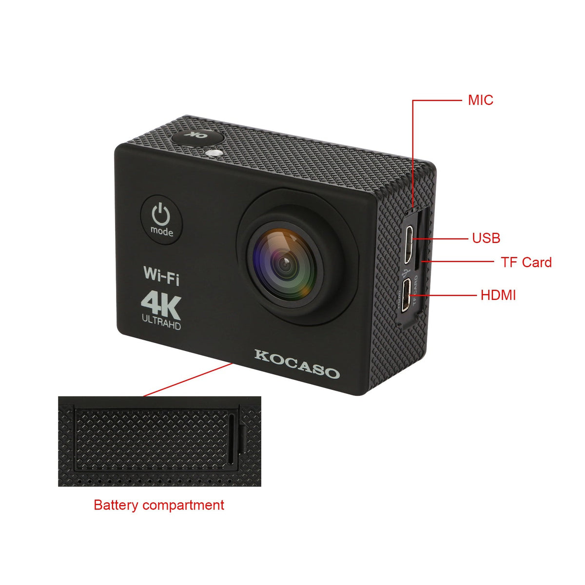 4K 6G+IR 170¡Lens Action Camera