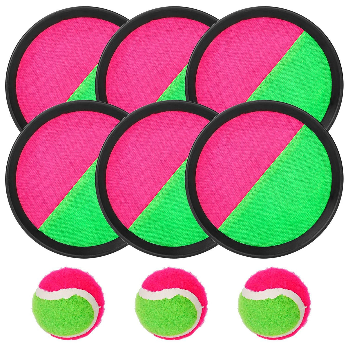 3Sets Toss and Catch Ball Throw Catch Ball Paddle Outdoor Ball Game Catch Game Beach Game