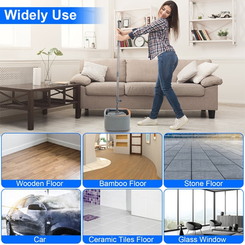 4PCS Microfiber Mop Pads – Reusable, Washable Flat Mop Refills