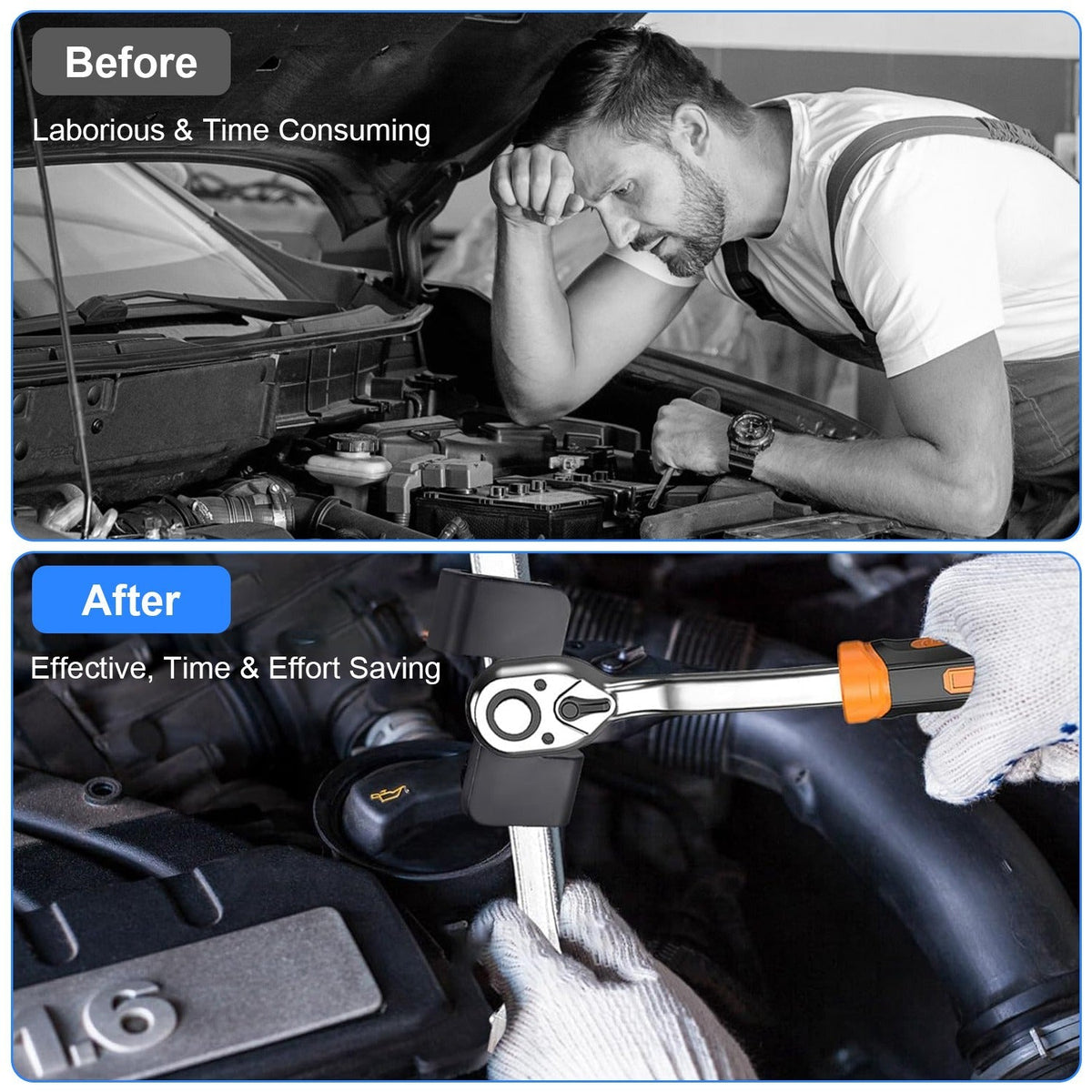 Universal Wrench Extender For 1/2Inch Drive 21MM Hex Drive Wrench Extension Tool Tighten Loosen Stubborn Nuts Bolts Wrench Extended Adaptor Mechanics