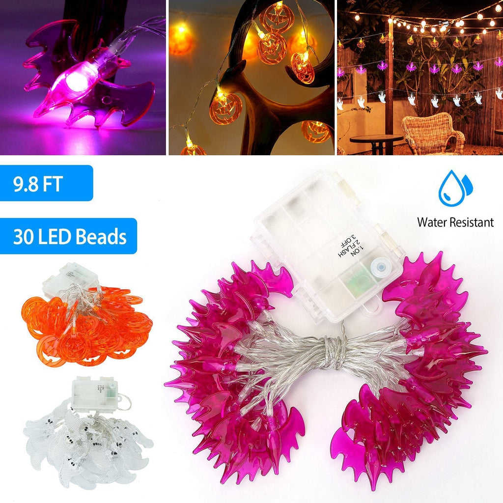 Halloween Pumpkin String Lights 30 LEDs 9.8ft Halloween String Lights Decorative Fairy Lights For Party Bedroom Home Festival Decoration