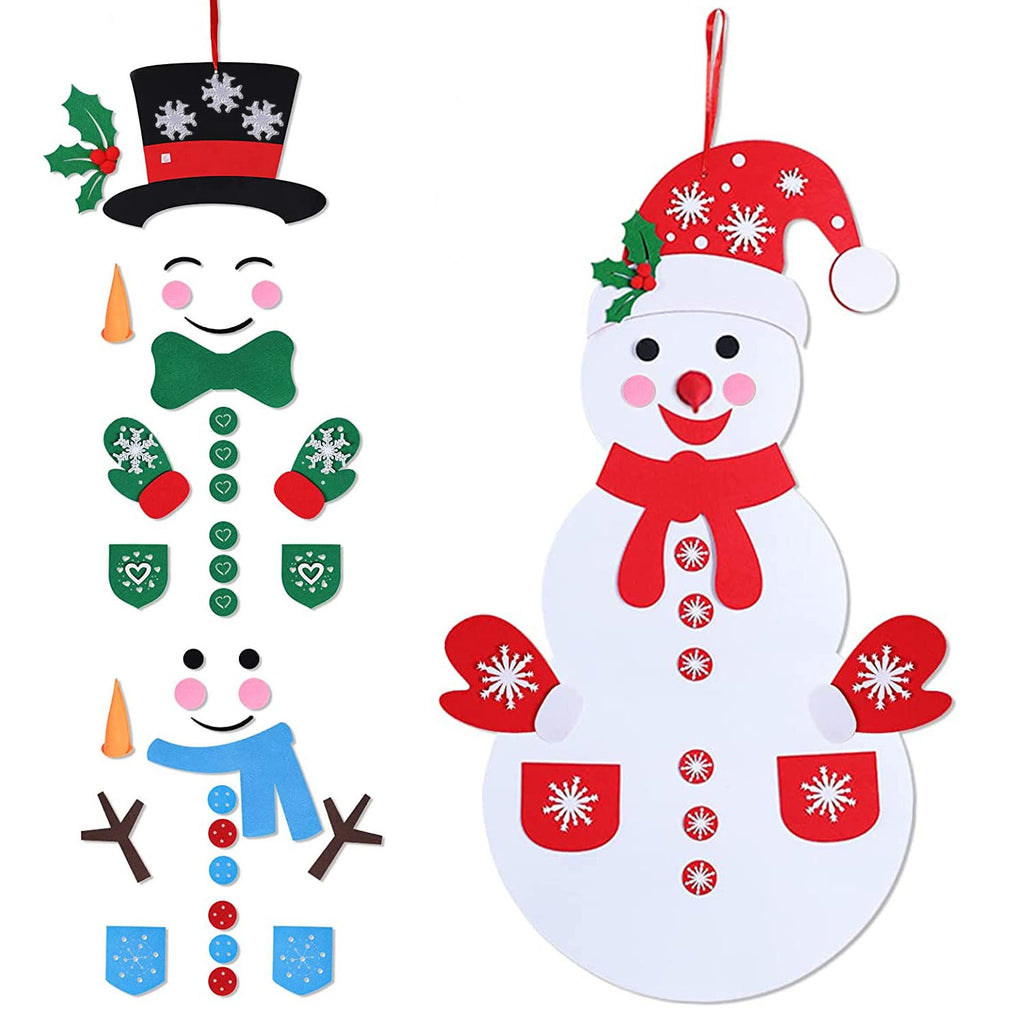 DIY Felt Christmas Snowman Set – 54 Pieces