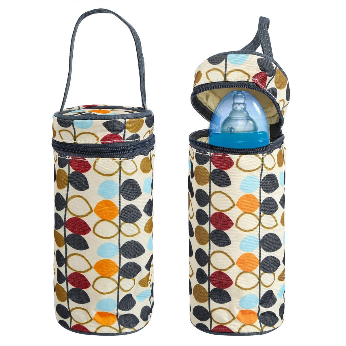 5PCS Baby Nappy Diaper Bags Set Mummy Diaper Shoulder Bags w/ Nappy Changing Pad Insulated Pockets Travel Tote Bags For Mom Dad
