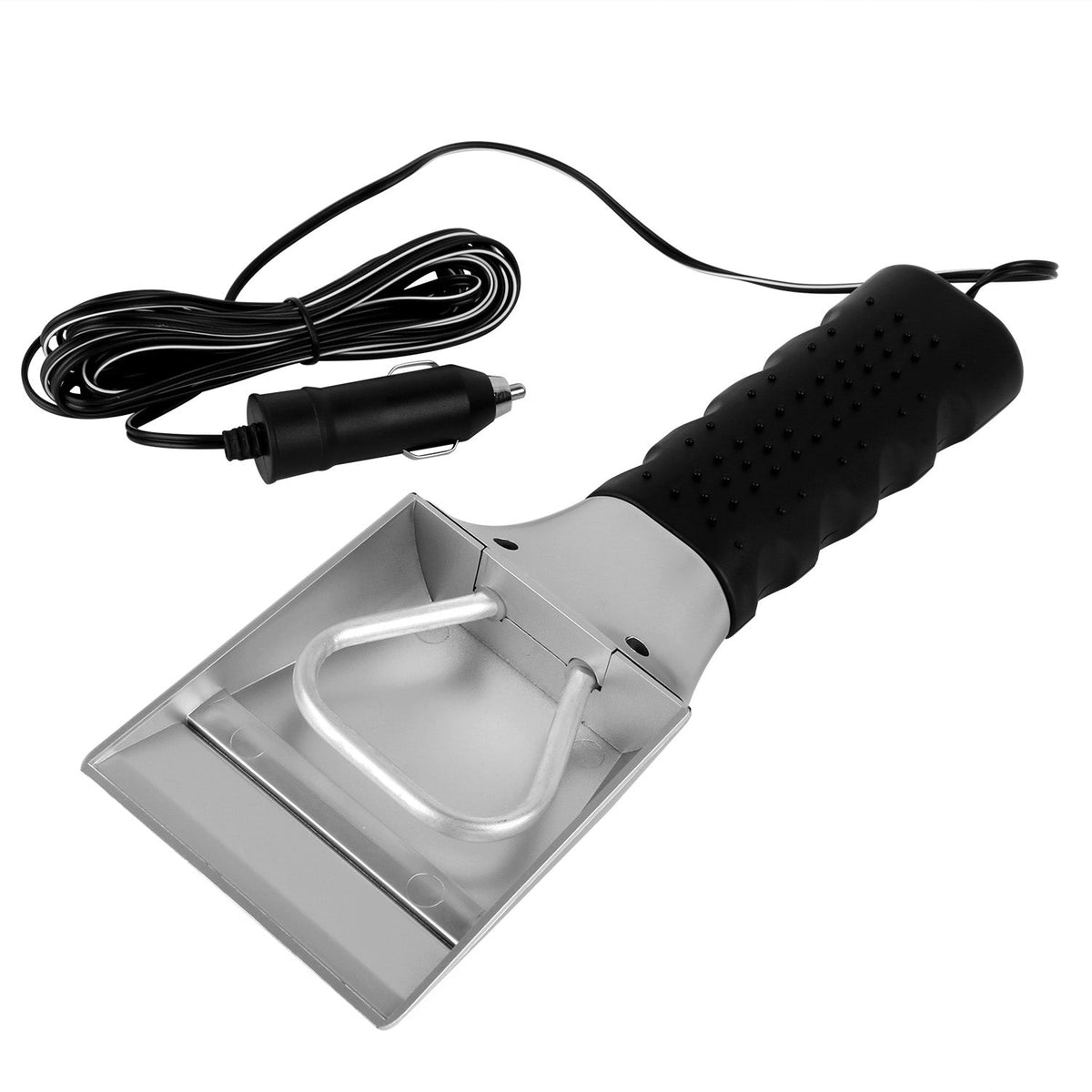 12V Car Electric Heated Ice Snow Scraper Window Ice Remover w/Squeegee 14FT Cable