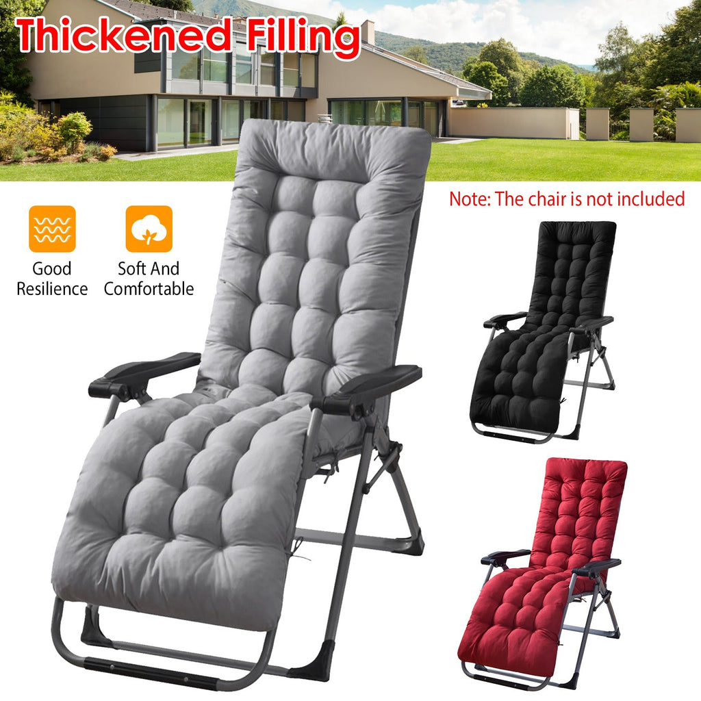 71x22in Chaise Lounger Cushion Recliner Rocking Chair Sofa Mat Deck Chair Cushion