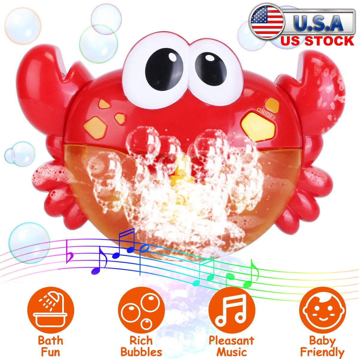 Frog Musical Bubble Bath Maker Baby Bath Toys for Bathtubs Toddler Bubble Machine for Bath Fun