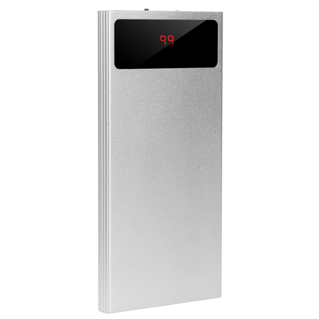 20000mAh Power Bank Ultra-thin External Battery Pack Phone Charger Dual USB Ports Flashlight Battery Remain Display