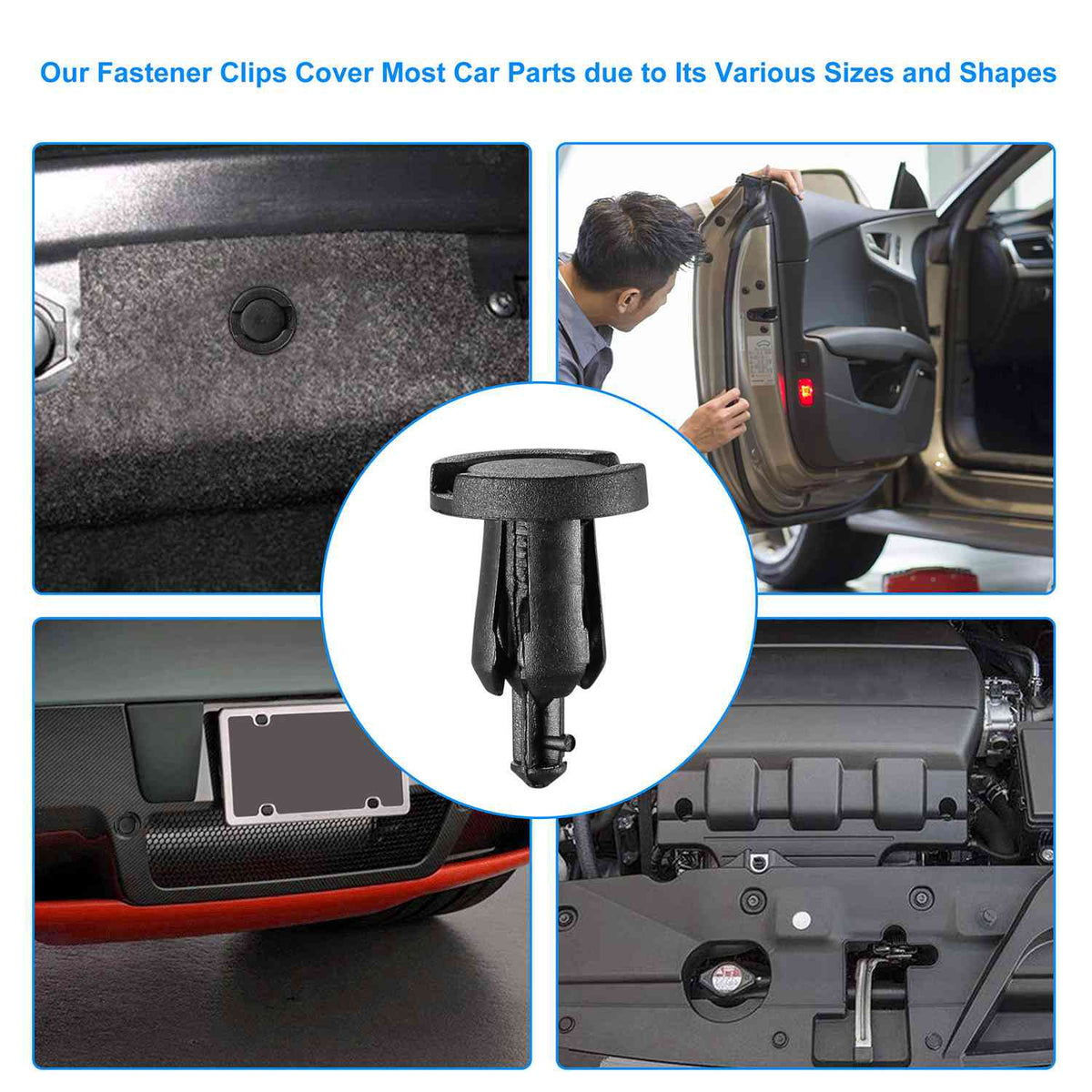 500Packs Bumper Fastener Rivets 30 Kinds Bumper Push Clips Fender Replacement Universally Fit for Honda Toyota Car Panel Skirt Shield Retainer