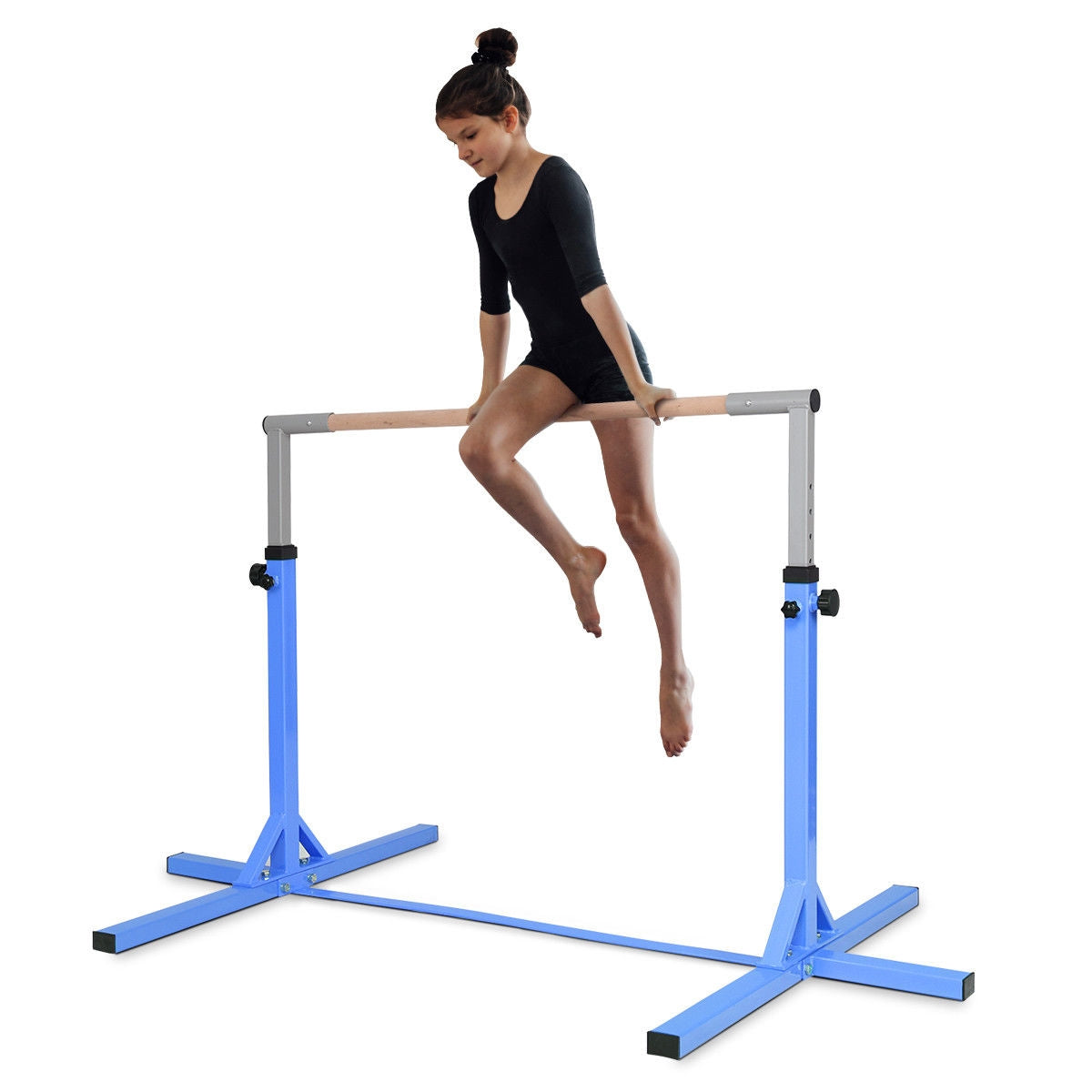 Adjustable Gymnastics Horizontal Bar for Kids-Blue